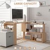 NicBex L-Shaped Corner Versatile Desk with 2 Shelves,360 Degree Rotation Writing Table Home Office Desk for Study&Office,Home Workstation,Natural - 4 of 4