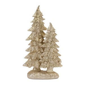 Glittered Double Tree Figurines – Set of 2 - 1 of 1