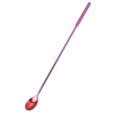 Unique Bargains Stainless Steel Reusable Long Handle Cocktail Coffee Mixing Spoon
