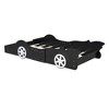Race Car-Shaped Platform Bed with Wheels, Wooden Floor Bed for Kids Boys Girls Teens - 3 of 4