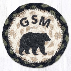 Earth Rugs GSM Bear Square Coaster 5"x5" Durable Cotton Blend Tabletop Protector - 1 of 3