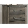 33" Melamine Paper & Engineered Wood Rustic Farmhouse Chest with English Dovetail dressers and Antique Brass Drop Handles - 3 of 4
