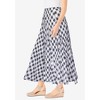 Woman Within Plus Size Pull-On Elastic Waist Crinkle Printed Skirt - 4 of 4