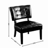 NicBex Leather Accent Chair,Upholstered Living Room Chairs with Mid-Height Tufted Backrest,Modern Armless Chair,Accent Chairs for Living Room - 3 of 4