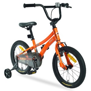 Vynxaria 16-Inch Kids' Bike with Training Wheels - Red, Orange, Blue, Yellow for Ages 4-7 - 1 of 4