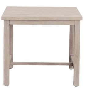 Vynxaria Patio End Tables - Whitewashed Birch Look, 22.5"x22.5"x20.5" Durable Outdoor Accent - 1 of 4