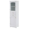 NicBex Tall Bathroom Storage Cabinet with Adjustable Shelves,63" Floor Cabinets with 2 Drawers and Glass Doors,Storage Cabinet for Bathroom - 4 of 4