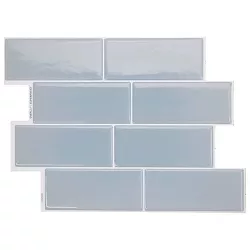 Smart Tiles 3D Peel and Stick Backsplash 4 Sheets of 11.56" x 8.38" Kitchen and Bathroom Wallpaper Metro Babe