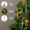 Joyfy Christmas Tree Decorations, 12Pcs Colorful Glass Icicle Christmas Tree Ornaments with Crystal Line, 3.54-3.7" Xmas Tree Hanging Decor - 3 of 4