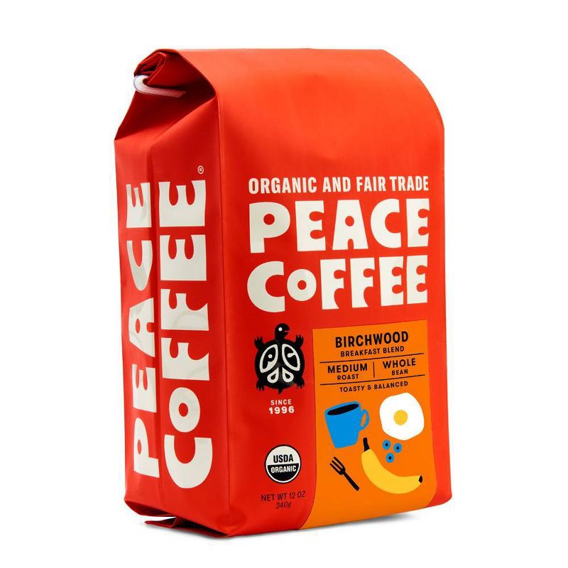 Peace Coffee Organic Fair Trade Birchwood Blend Medium Roast Whole Bean Coffee- 12oz, 3 of 9