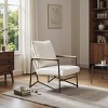 Art Leon Skin-friendly Boucle Fabric Accent Chair with Elm Wood Armrest - 3 of 3