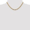 Black Bow Jewelry 4.75mm 14k Gold Tri-Color Solid Fancy Pave Anchor Chain Necklace - 3 of 4