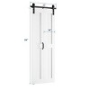 SMARTSTANDARD Bifold Barn Door 84 in. Height MDF White Bi-fold Sliding Closet Doors with Hardware Kit Included, Save Space, Water Proof, H-Shape - 4 of 4
