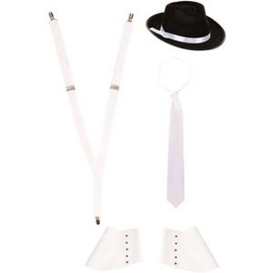 HalloweenCostumes.com   Men  1920's Dapper Business Costume Kit, Black/White - 1 of 4