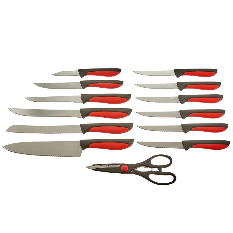 MegaChef 14 Piece Cutlery Set in Red, 2 of 5