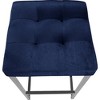 Meridian Furniture,Nicola Navy Velvet Stool, Set of 2 - 3 of 4