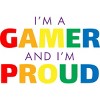 Adult Design By Humans I'm a Gamer and I'm Proud Pride By Racerback Tank Top - image 2 of 2