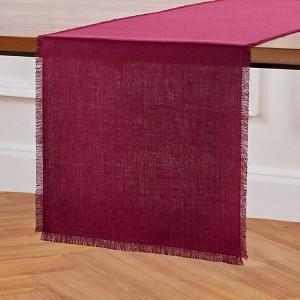Solino Home Linen Fringe Table Runner - 1 of 4