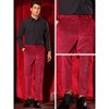 INSPIRE CHIC Men's Velvet Zipper Button Party Straight Leg Shiny Pants - 4 of 4