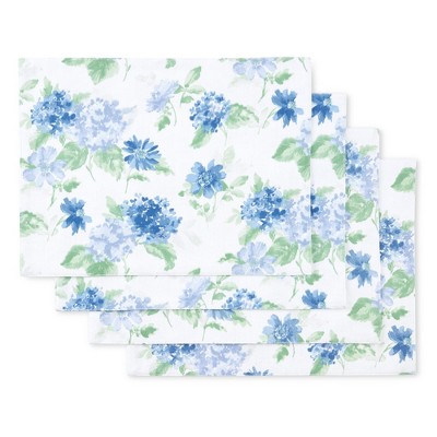 Martha Stewart Amber Floral Blue/Green Cotton Kitchen Towel Set (2-Pack)