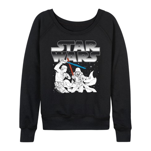 Women's - Star Wars - Luke Vs Vader Lightweight French Terry Slouchy - image 1 of 4