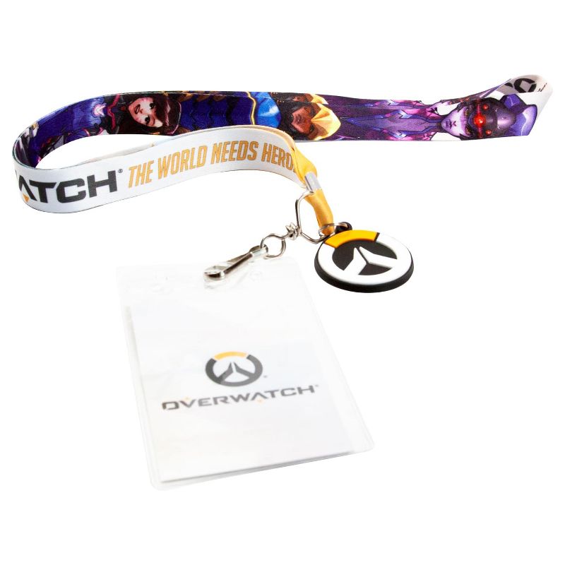 Surreal Entertainment OFFICIAL Overwatch Lanyard | Feat. D. Va & More | Includes ID Holder & Logo Coin, 2 of 8