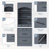 TiramisuBest 77" Farmhouse Freestanding Kitchen Pantry Cabinet - 3 Adjustable, 8 Door & 3 Drawers for Kitchen/Dining (White) - 4 of 4