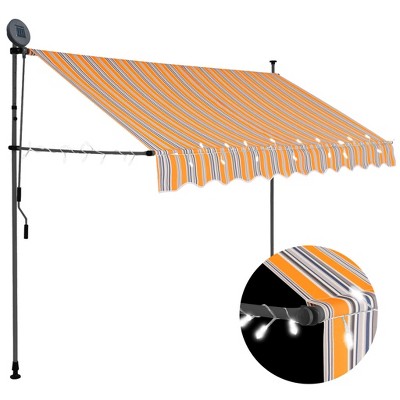 vidaXL Awning Post Set White 118.1 in.x96.5 in. Iron