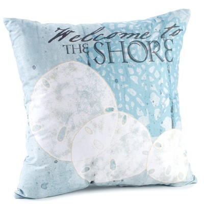 Lakeside Welcome to the Shore Coastal Accent Throw Pillow - Beach Bedroom Décor