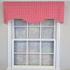 RLF Home Cherry Check Cornice Valance - 100% Cotton with Ivory Lining 50" x 17"  Red - 2 of 4
