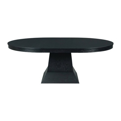 Black oval extendable dining table new arrivals