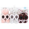 Hudson Baby Infant Girl Headband and Socks Giftset, Pink Burgundy, One Size - 2 of 4