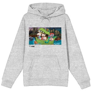 Nickelodeon Rugrats and Hippo Sub Men's Athletic Gray Graphic Hoodie - 1 of 1
