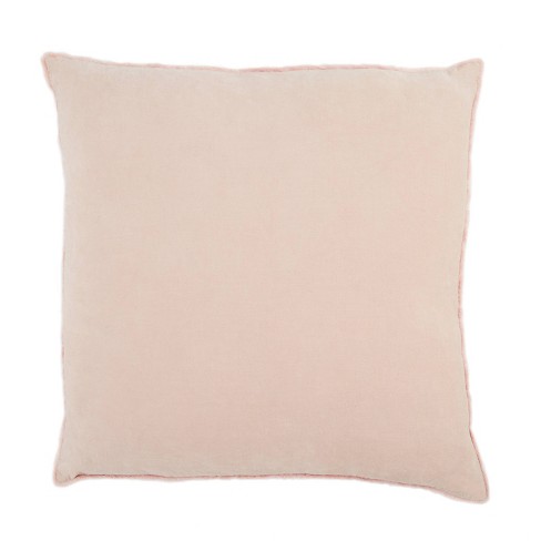 Pink Cream Trellis Velvet Throw Pillow Cover