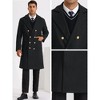 Lars Amadeus Men's Notch Lapel Double Breasted Slim Fit Winter Overcoats - 4 of 4