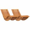 vidaXL Rocking Sun Loungers 2 pcs Solid Acacia Wood - 2 of 4