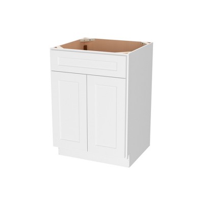HOMLUX Easy-DIY Ready to Assemble Bath Vanity Cabinet without Top in Shaker White