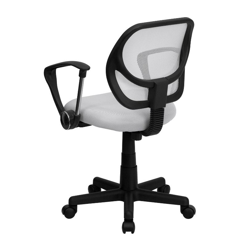 Emma and Oliver Mid-Back Mesh Swivel Task Office Chair with Curved Square Back and Arms, 2 of 5