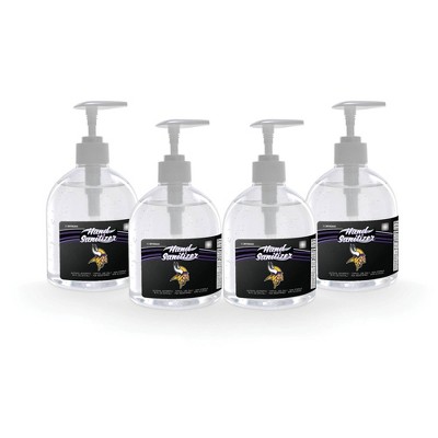 NFL Minnesota Vikings 16oz Pump Top Hand Sanitizer - 4pk