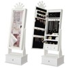46" Kids Jewelry Cabinet with Full-Length Mirror, Storage Drawers and Jewelry Armoire for Kids Bithday - 4 of 4