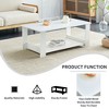 LIVAREEmlen White Coffee Table,The Double Layered Coffee Table, Suitable For Living Room, Bedroom, and Study - 4 of 4