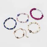 Girls' 5pk Mixed Bracelet Set with 'Inspire' Beads - art class™