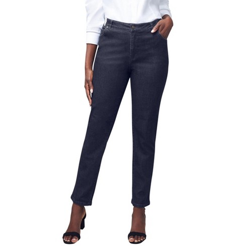 Jessica London Women s Plus Size True Fit Stretch Denim Straight Leg Jean 20 Indigo Target