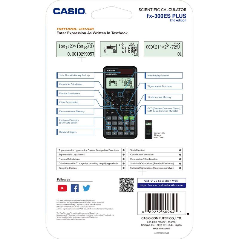 Casio FX-300 Scientific Calculator - Black, 6 of 7