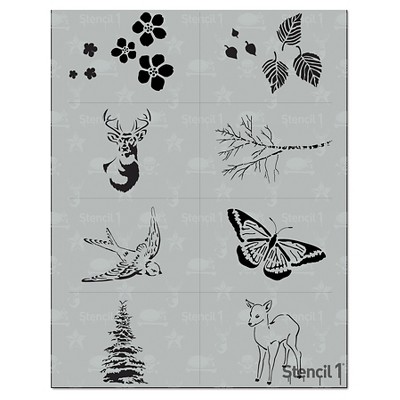 Stencil1 Nature Multipack 8ct - Stencil 8.5" x 11"