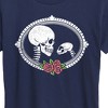 Women's - Instant Message - Human And Cat Skull Short Sleeve Graphic T-Shirt - 2 of 4