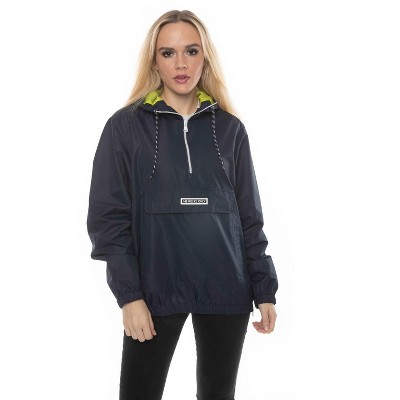 Members Only Women's Solid Popover Oversized Jacket - Navy - Small : Target