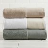 Ultra-Soft Cotton and Modern Linen-Like Border Bath Towels - Great Bay Home - 3 of 4