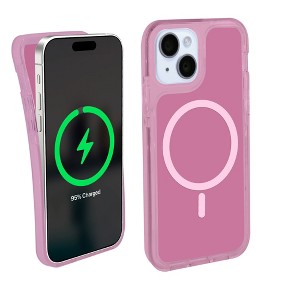 iHome Magnetic Velo Phone Case for iPhone 16e/16/15, Pink - 1 of 4