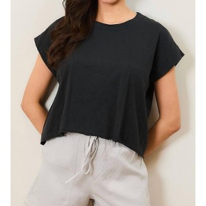 Women's Techno Suave Boxy Crop Top - wasabi + mint - 1 of 3